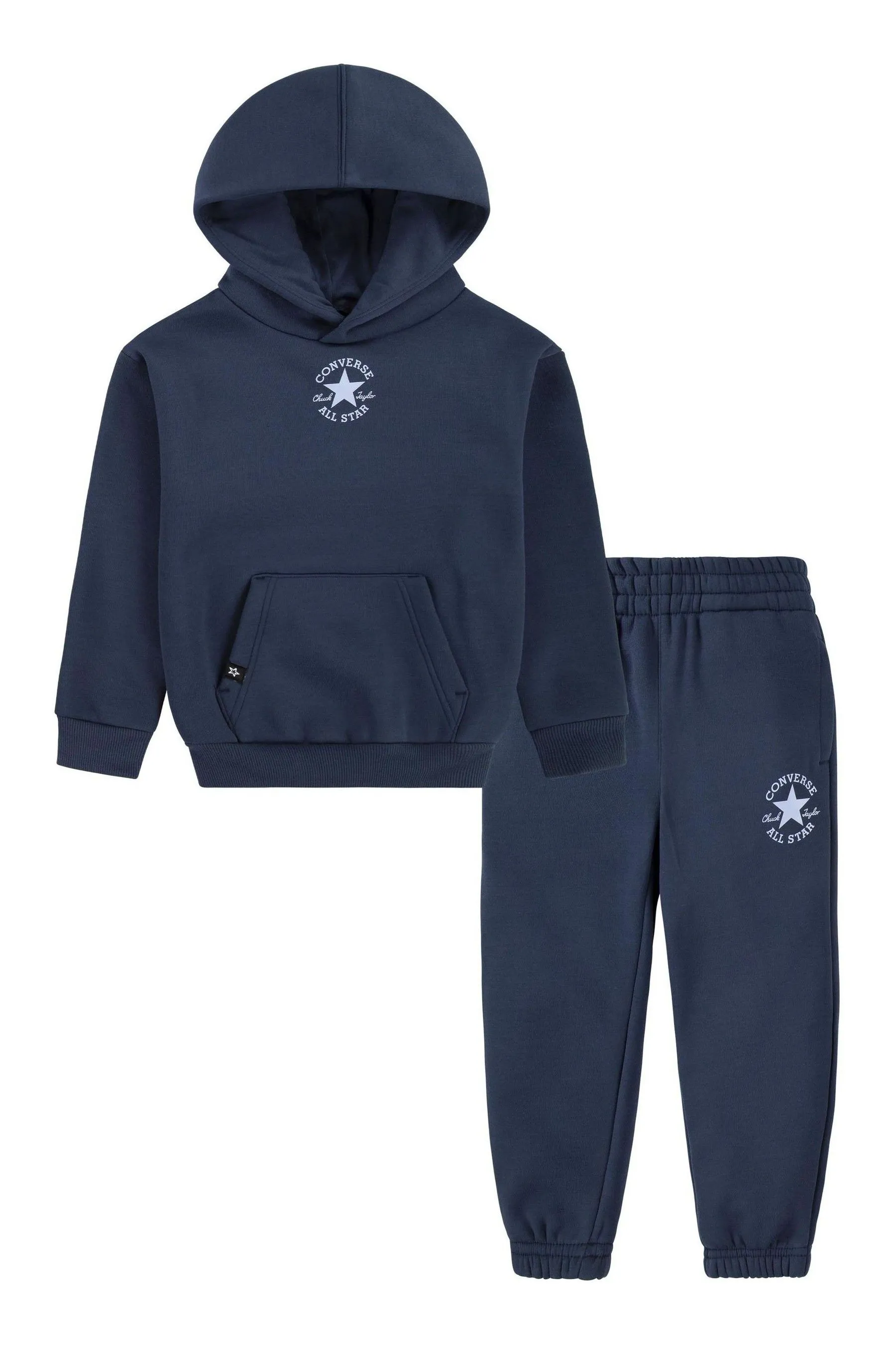 Converse - Completo con pantaloni da jogging e felpa con cappuccio per bambini piccoli    