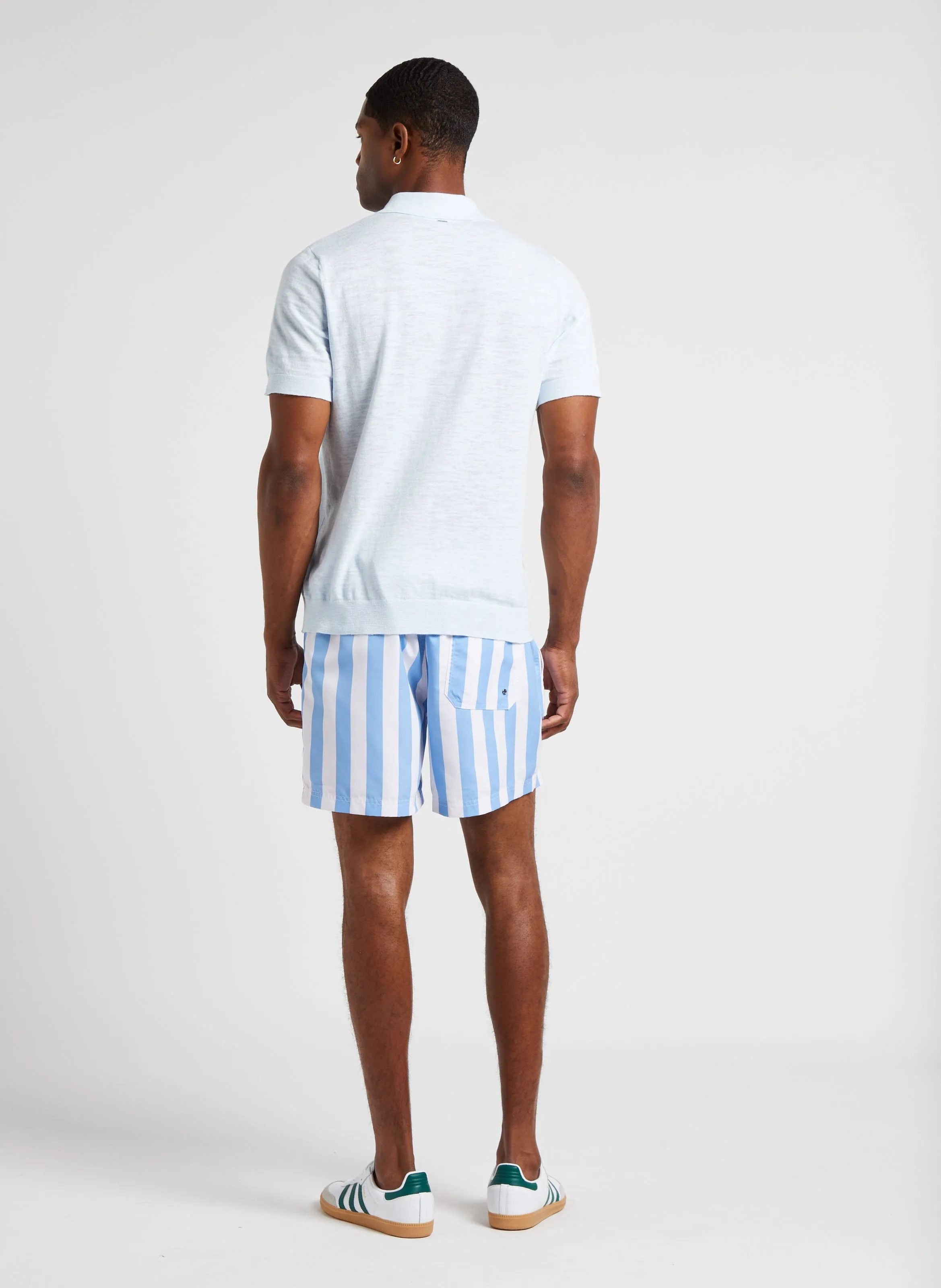  FAGUO   MIMIZAN - Bermuda a righe in cotone | Beige